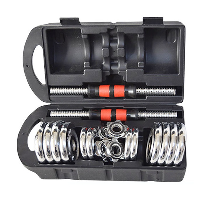 Adjustable  portable assemble chrome  electroplated dumbbell