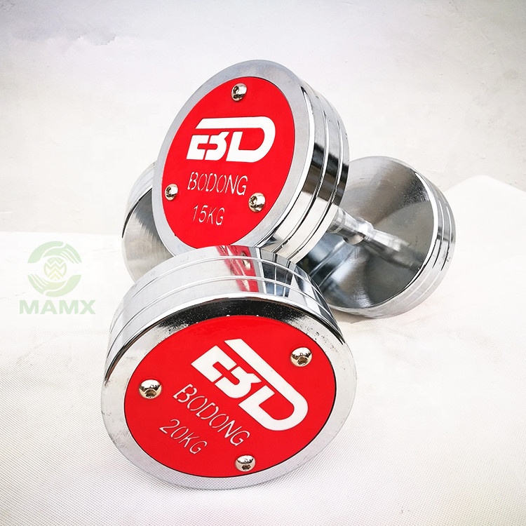 304 rotating Flexible custom weight stainless Steel Dumbbell set with 10KG