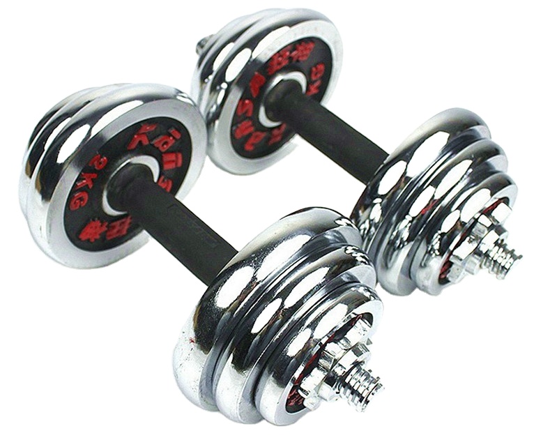 2021 Hot selling products adjustable chromed stainless steel dumbbell set