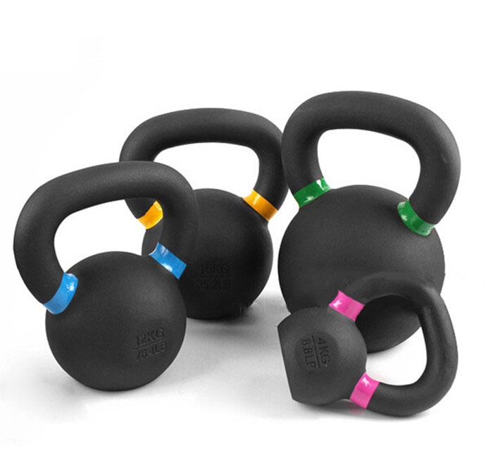 Weightlifting 16kg custom multifunctional  kettlebell black gym bells