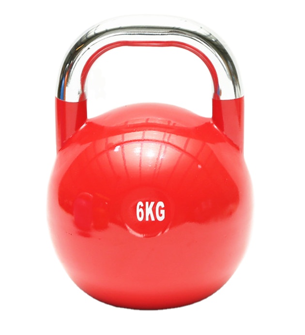 High quality fitness exercise rubber coated cast iron rubbell color kettlebell