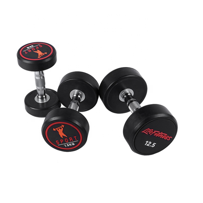 Commercial Bodybuilding special equipment for men’s gymnasium training arm muscle fixed rubber dumbbell