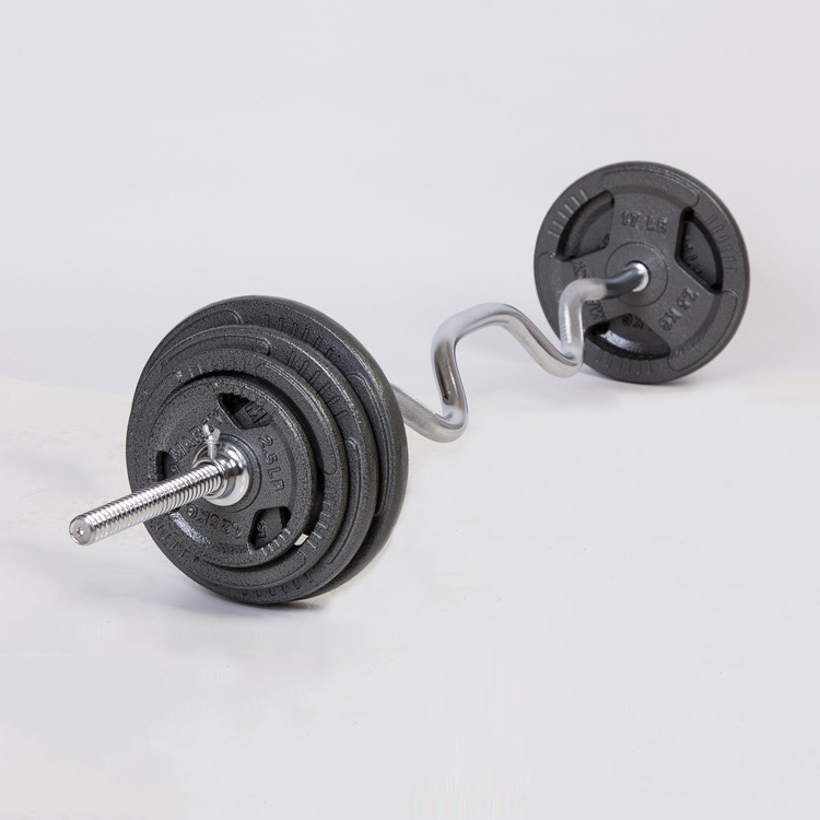 chrome musculation curved  Weight lifting   barbell