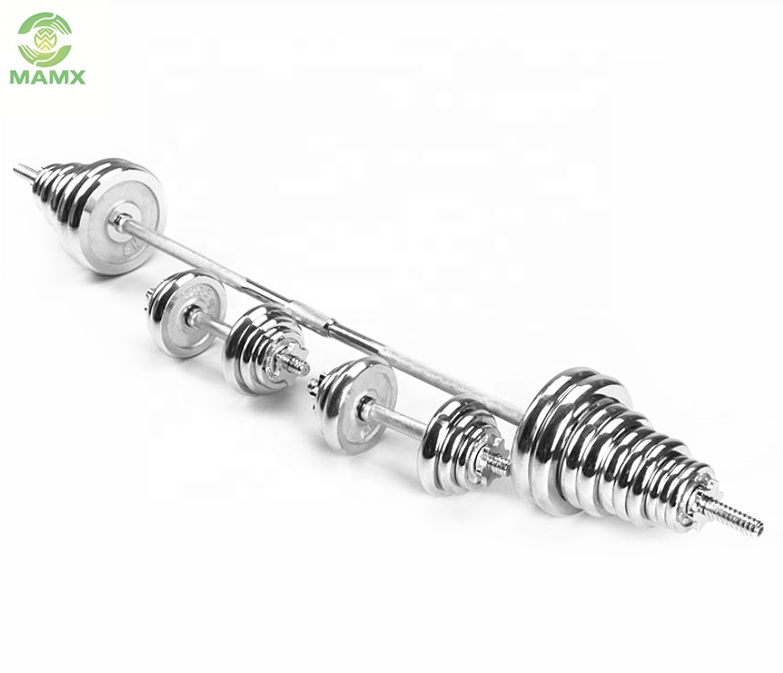 Weightlifting Gym 15Kg-100Kg Weigh Electroplated Barbell Set