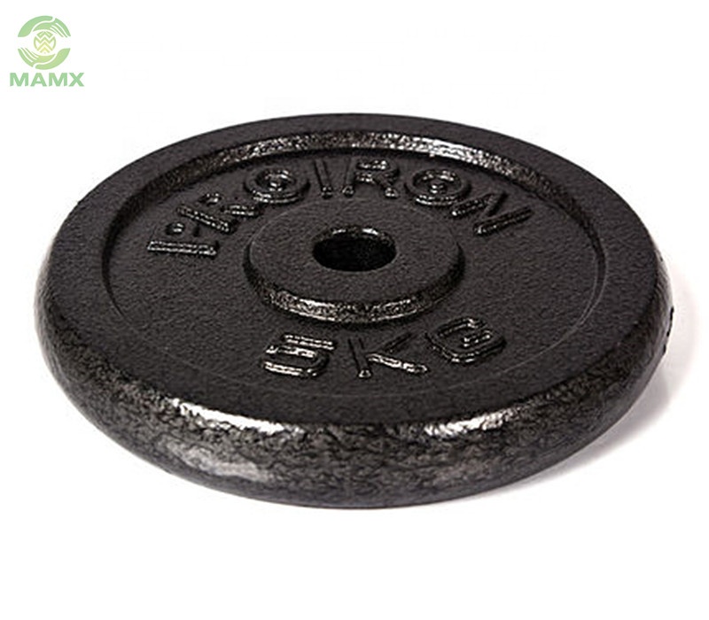 Gym equipment cast iron painting black barbell plate for sale