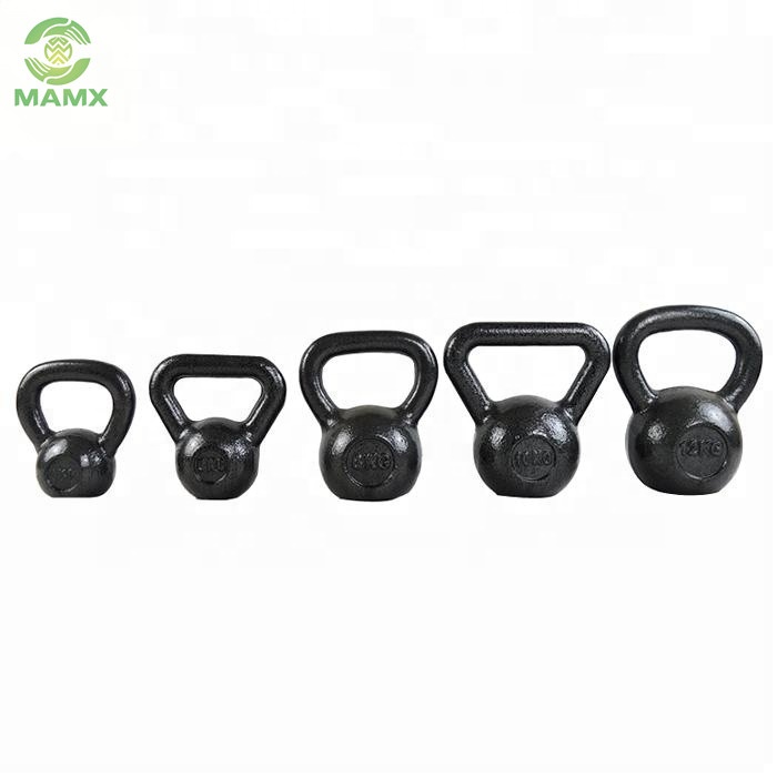 Wholesale Bodybuilding black solid cast iron kettlebell price