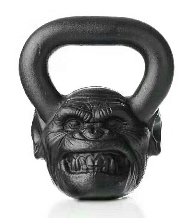 Gorilla head Gym equipment cast iron with baking Kettle Bells 90lb