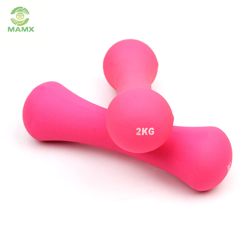 Wholesale products sports training equipment ladies fitness rubber color dumbbell