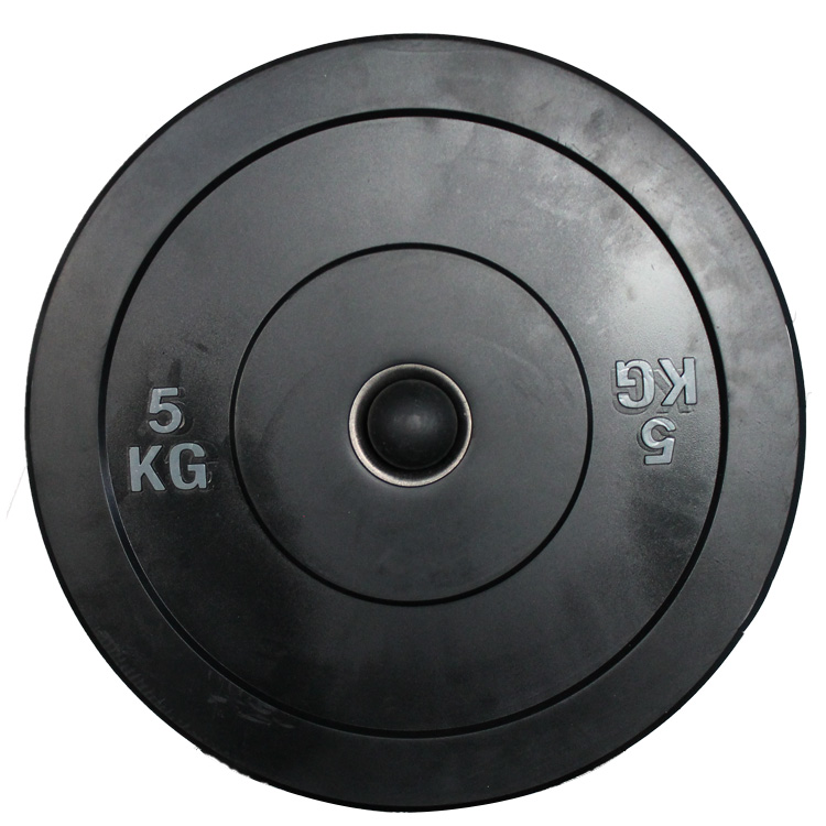 25kg High Quality Barbell Weight Lifting Black rubber  weight plate