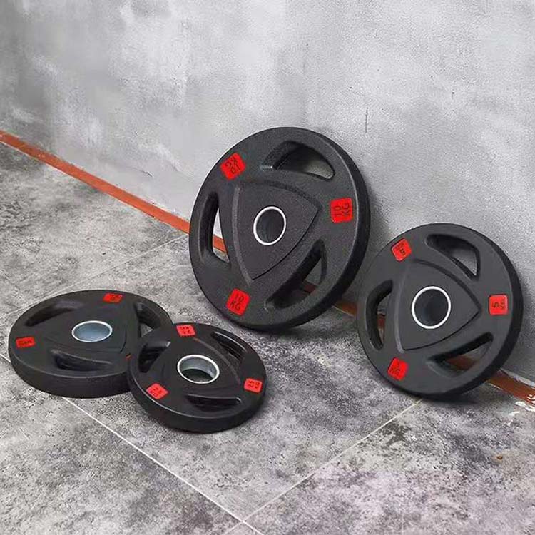 New arrival product durable coated cast iron weight plates for barbell