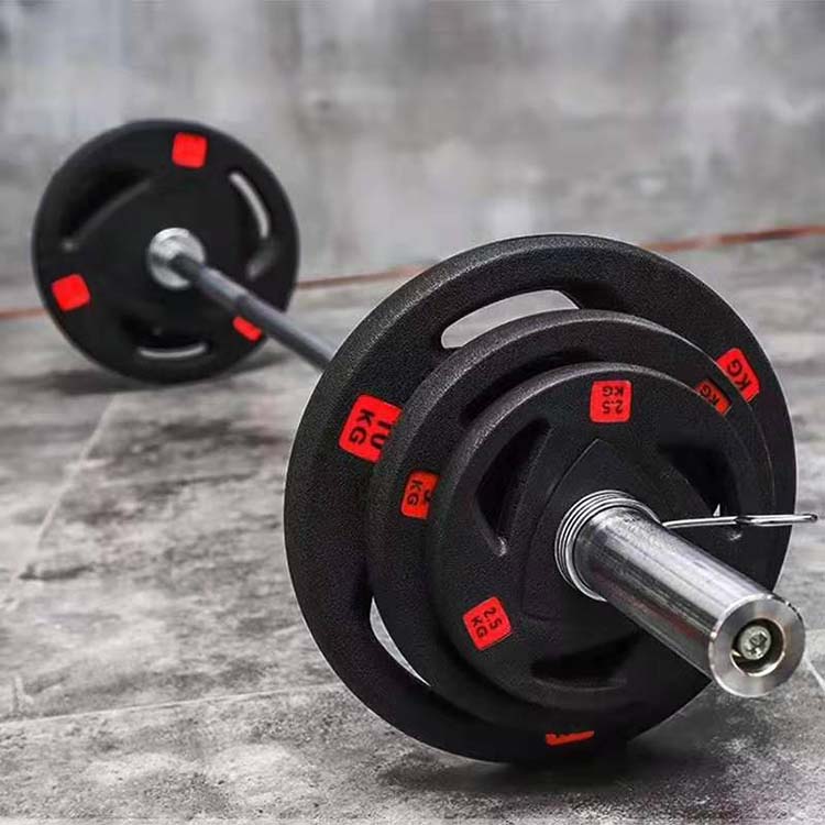 New product ideas durable lifting standard barbell with weight plates set