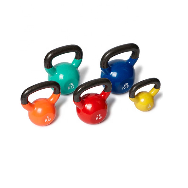 Bodybuilding Colorful Dipping Vinyl Cast Iron Kettlebell
