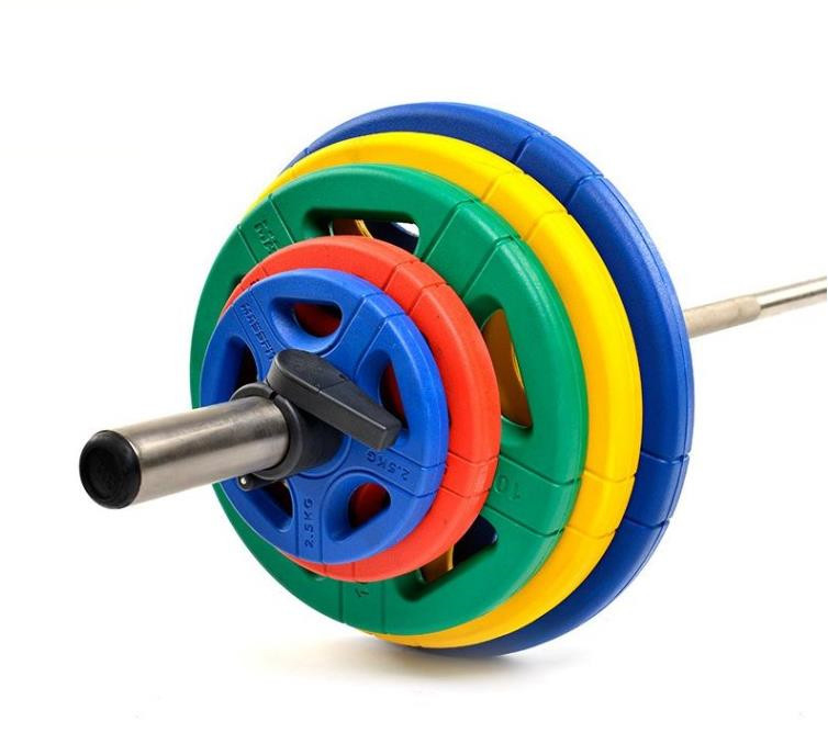 Wholesale colorful barbell bumper Weight plate gym rod and plates