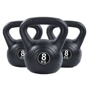Fitness Weightlifting Equipment Custom Black PVC Kettlebell for Men/Women Power Training