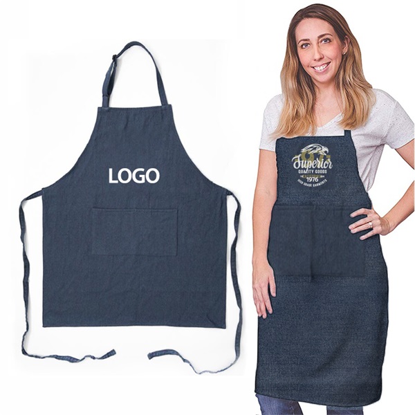 ລາຄາຖືກ Custom Logo Printed Kitchen Cooking Cleaning Chef Apron