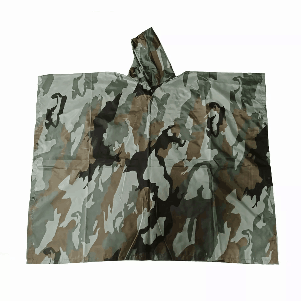 လူကြိုက်များသော camouflage raincoats မိုးရေ poncho မိုးကာအင်္ကျီ