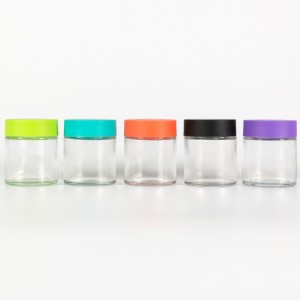 4OZ Hemp Premium Glass Jar with Flush Flat Child Resistant Lid