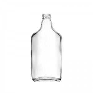 375ml Hip Flask Glass Sauce Bottle with Tamper Evident Lid