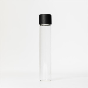 Glass Pre-Roll Tubes with Black Child Resistant Cap