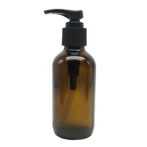 Promotion 4OZ Amber Glass Bottle with Lotion Pump