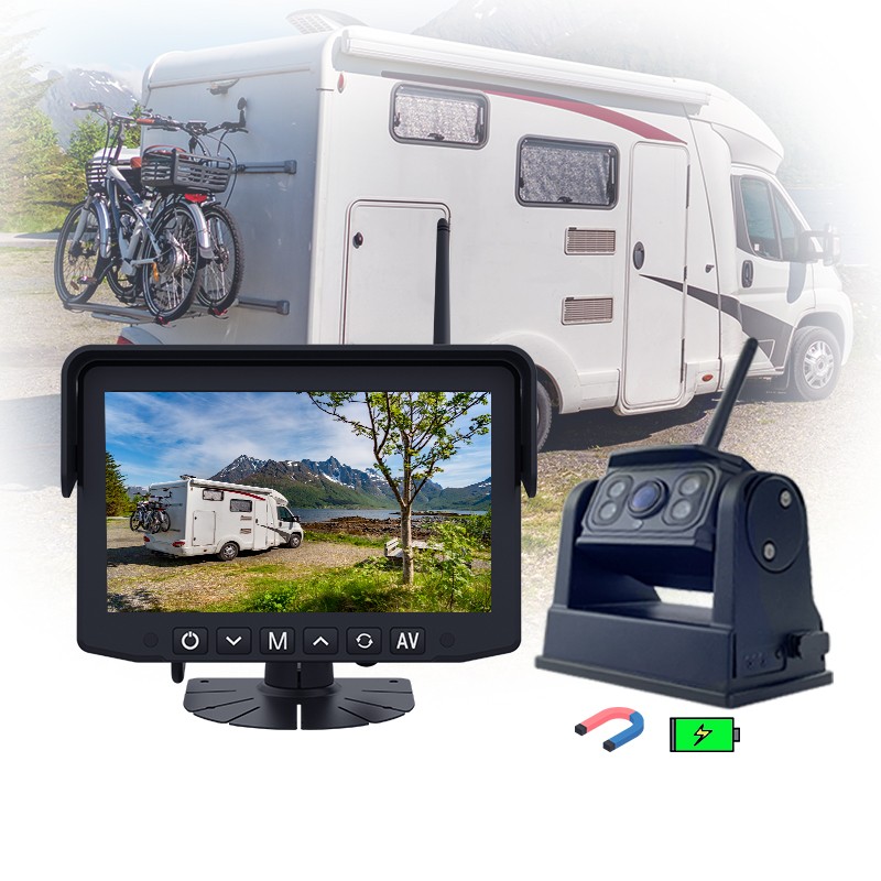 7 Display AHD 1080P Kit de caméra de recul sans fil 1CH pour remorque de  camion