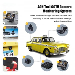 택시 CCTV 카메라 보안 GPS 모바일 DVR 모니터의 1080P IR 야간 투시경
