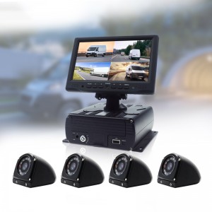 4 Channel 1080P Express Van Monitor Rear Vision Igwefoto Vidiyo DVR GPS Fleet Tracking System Nkọwapụta ngwaahịa.