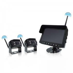 2-Kanal-7-Zoll-Wireless-Monitor-Backup-Rückfahrkameras, Gabelstapler-Anhänger-Wireless-LKW-Kamerasystem
