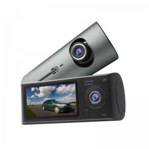 720P videyo bouk anrejistreman Dashcam taksi machin 130 gran ang kamera lantiy GPS G-capteur Doub Dash Cam DVR