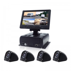 4 kanālu 1080P Express furgona monitors aizmugures redzamības kameras video DVR GPS autoparka izsekošanas sistēma. Informācija par produktu