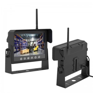 Camera Wrth Gefn Di-wifr 7 modfedd Monitor 2.4Ghz Wireless Reach Truck System Camera Forklift