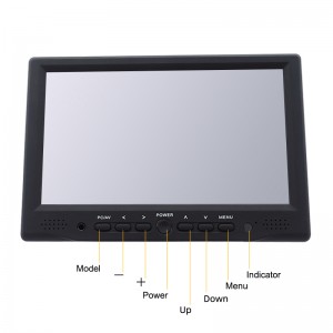 7 انچ فل کلر وائیڈ اسکرین 16:9 ڈسپلے ریئر ویو کار LCD بس مانیٹر