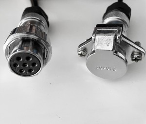 Kabel Spiral 7PIN Kabel Audio VideoTraktor Truk Trailer untuk Sistem Kamera Tampilan Belakang Trailer