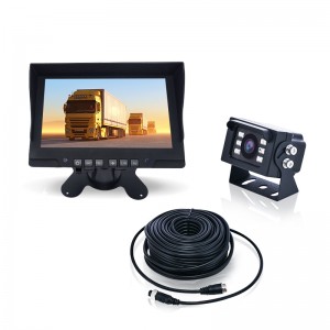 7 collu monitora ūdensizturīgs HD reversās rezerves kameras monitora komplekta sistēma