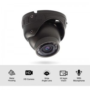 រថយន្តក្រុង AHD 720P ឡានក្រុងតូចលាក់ CCTV នៅខាងក្នុង Dome Bus Camera
