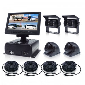 Sistema de monitor de cámara de visión traseira de coche de camión de camión de autobús de respaldo inverso GPS móbil DVR impermeable