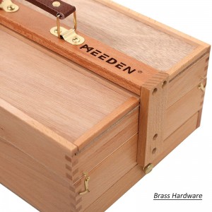 Artist Supply Storage Box -Beech Wood Artist Tool & Brush Storage Box