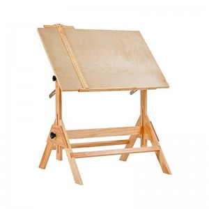 Solid Wood Drafting Table,Artist Drawing Desk, Writing Desk Studio Desk