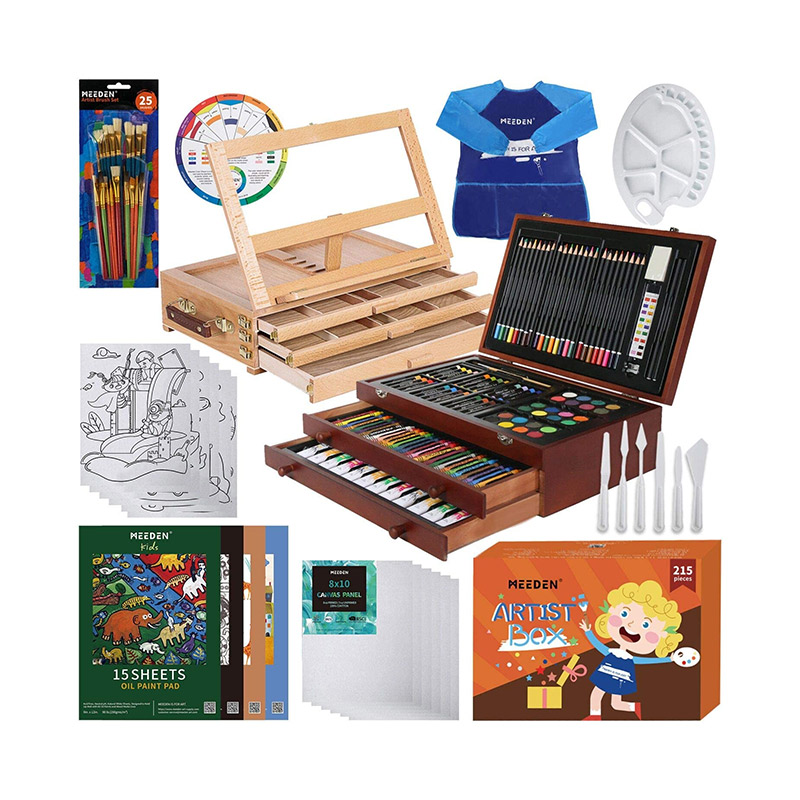 Super-Deluxe Mega Art Supplies Set Wooden Art Painting & Drawing Set Featured Image