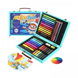 KIDS Drawing Set , Art Painting Kit in Portable Wooden Art Box
