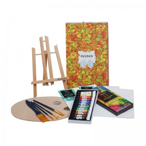 21-Piece Acrylic Painting Set with Tabletop Wood Easels, Students & Little Artist