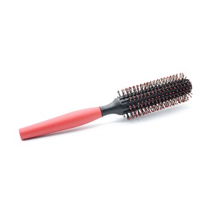 Quiff Roller Mini Round Hair Brush Anti-Static Round Hairbrush Non-Slip Circle Hairbrush Rpm පිම්ම වියළීම සඳහා කුඩා Quiff රෝලරය, 8 පේළිය