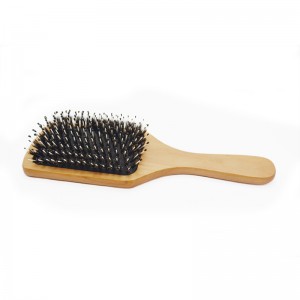 KINGYES Hair Brush Boar Bristle Hårbørster for kvinner Menn Kid, Best Paddle Hair Brush for tykt krøllete Tynt Langt Kort Vått eller Tørt hår gir glans og gjør håret glatt