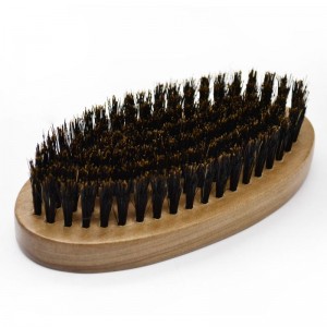 Brugerdefineret logo træ- og ornebørste til skæg til mænd