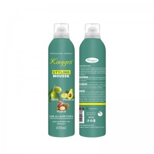 Spray de mousse de aceite de oliva natural para el cabello a base de hierbas