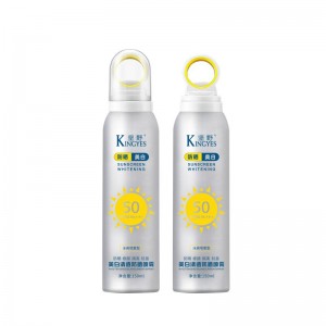 Pribadong Label Botol Gun Mineral Multidurectional Face Mist Inaprubahan ng China ang SPF 50 PA Whitening Sunscreen Spray