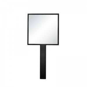 Kvadratinis veidrodis Mažas veidrodis su rankena juodas rankinis veidrodis Makiažas Rankinis veidrodis Grožio veidrodžio skyriaus makiažas nešiojamas kelionių kurortas namai ir salonai