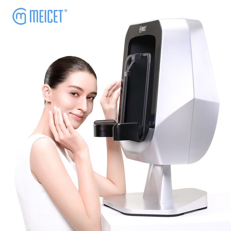 Makinë 3D për analizën e lëkurës Analizer i lëkurës së fytyrës Skaner i fytyrës MEICET MC88