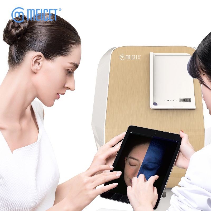 Meicet 3D Face Skin Analyzer Machine Magic Mirror Skin Scanner UV Woods Lamp MC88