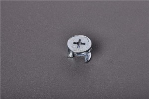 15 mm plade Zink-legering excentrisk hjul med hvid blå finish cam